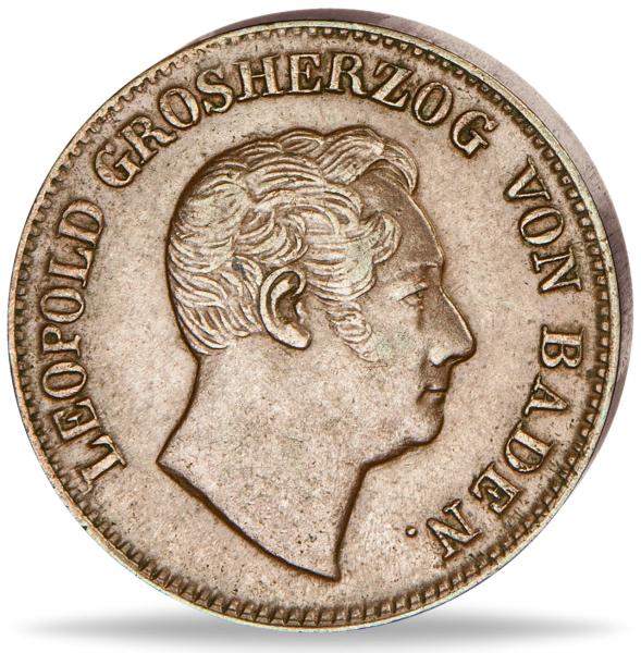 1 Kreuzer Großherzog Leopold - Münze Vorderseite