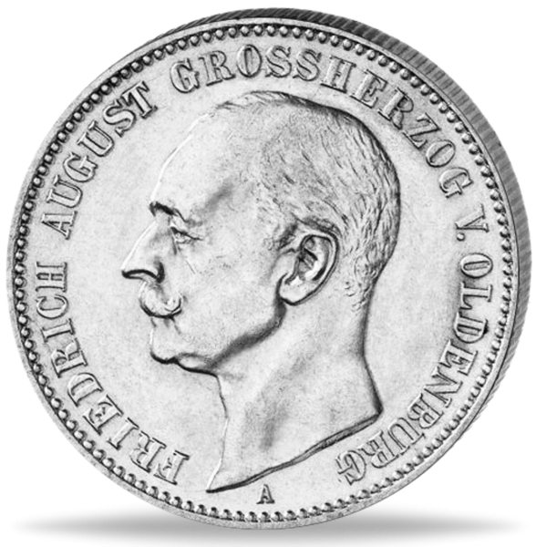 2 Mark „Großherzog Friedrich August“ 1900 - Silber - Münze Vorderseite