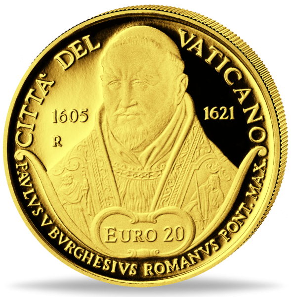 20 Euro Gold Vatikan Papst Paul V - Vorderseite Münze