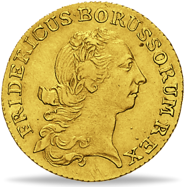 Friedrichs d'or 1771 A, König Friedrich II. der Große - Gold - Münze Vorderseite