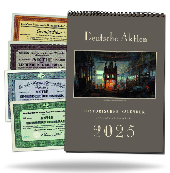 Aktienkalender 2025 - Titel mit Aktien