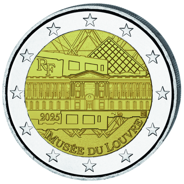 2 Euro Louvre - Münze Vorderseite