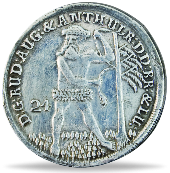 24 Mariengroschen 1677-1789, Wilder Mann - Silber - Münze Vorderseite