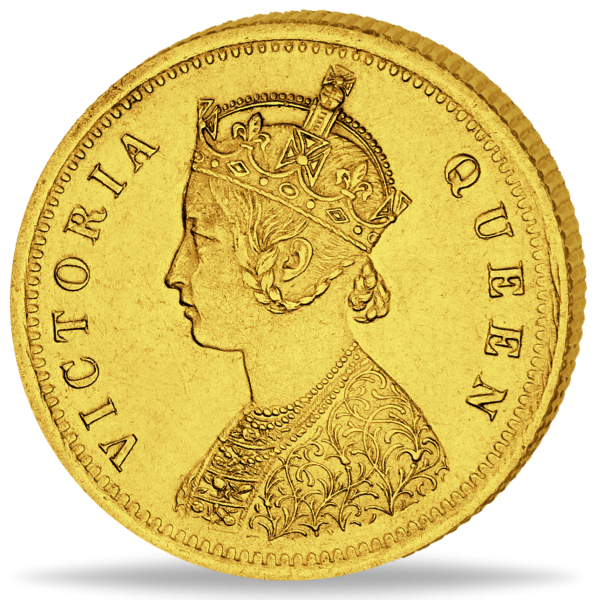 1 Mohur Victoria Queen 1862 - Vorderseite Münze