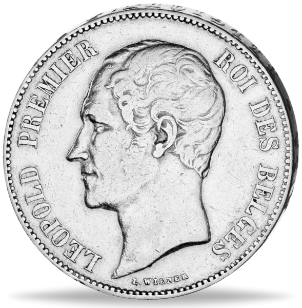 5 Belgische Francs Leopold I - Vorderseite Münze