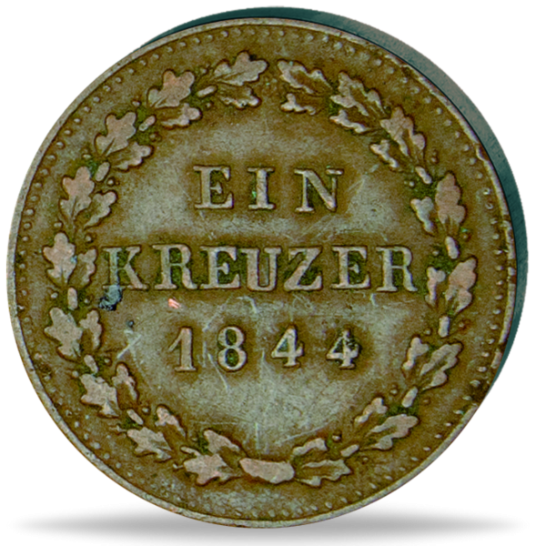 1 Kreuzer Nassau Herzog Adolph 1830-1856 - Münze Vorderseite