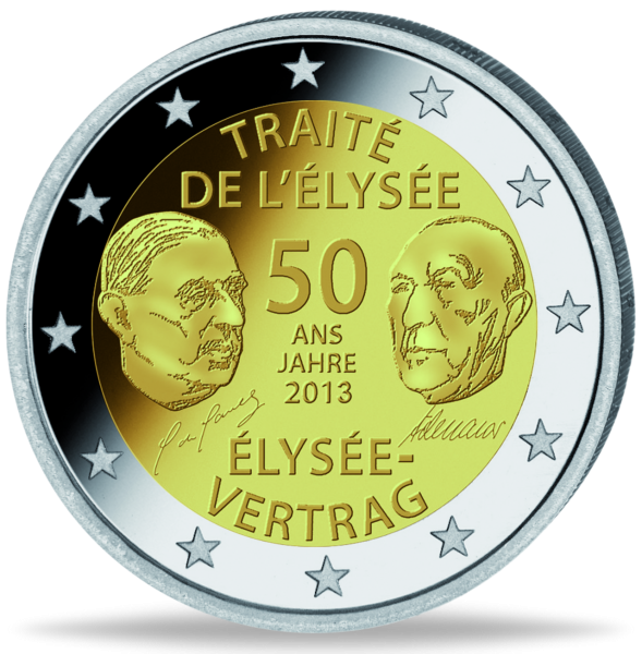 2 Euro Münze „Elysee-Vertrag“ Voderseite