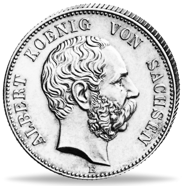 Königreich Sachsen, 2 Mark 1891-1902, König Albert J.124 - Münze Vorderseite