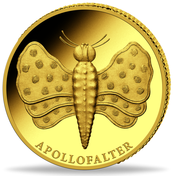 Schmetterling Gold-Gedenkprägung - Münze Vorderseite