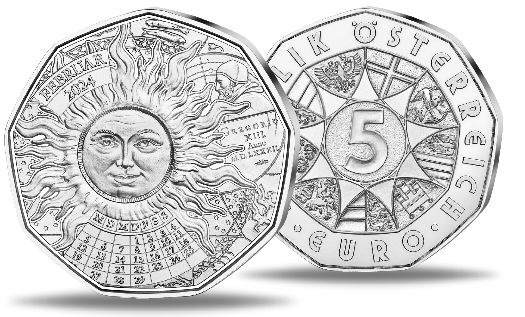 5-Euro-Neujahrsmünze 365 + 1 Tag Glück in der Prägequalität Handgehoben