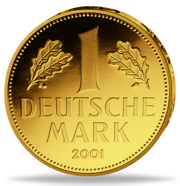 1 Deutsche Mark in Gold - Münze Vorderseite