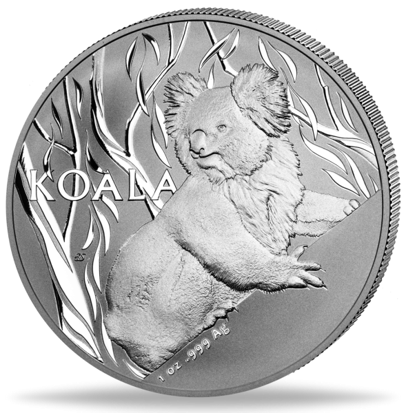 Australien 1 Dollar Koala 1 Unze Silber 2024 - Münze Vorderseite