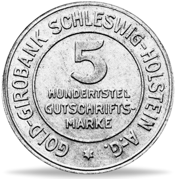 5/100 Gutschrifts-Marke Schleswig-Holstein - Vorderseite