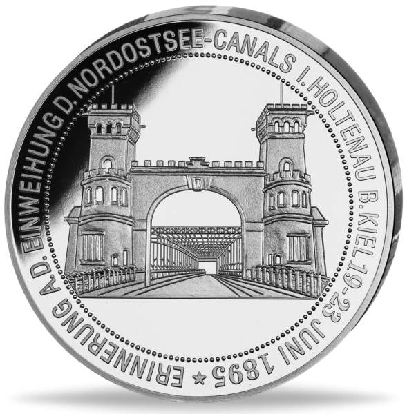 Levensauer Hochbrücke Nord-Ostsee-Kanal-Gedenkprägung - Medaille Vorderseite