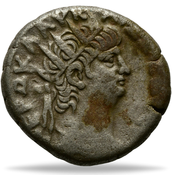 Römisches Reich, Tetradrachme 65-66, Kaiser Nero Münze Vorderseite