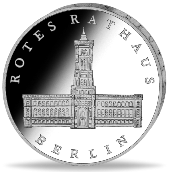 5 Mark der DDR Rotes Rathaus Berlin - Münze Vorderseite