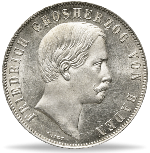 Baden, Gulden 1856, Großherzog Friedrich I. Münze Vorderseite