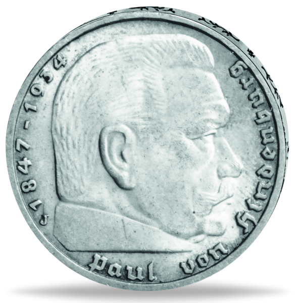 5 Reichsmark Paul von Hindenburg - Vorderseite Münze