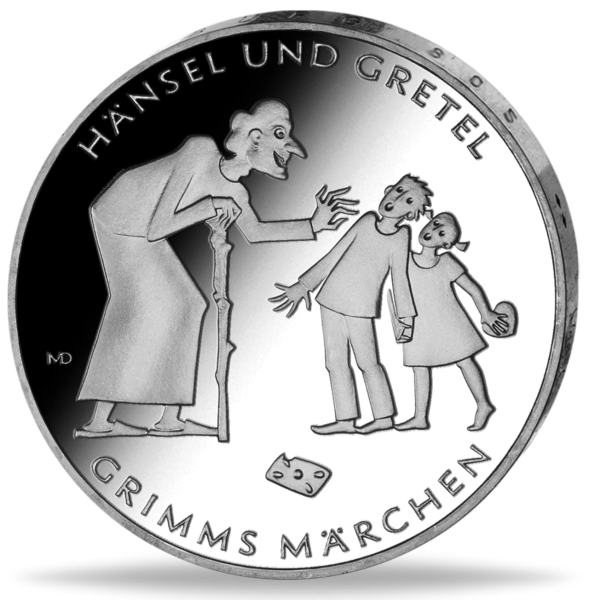 10 Euro Hänsel und Gretel- Grimms Märchen - Münze Vorderseite