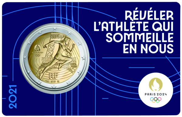 2 Euro Übergabe Olympische Fahne - Münze Vorderseite