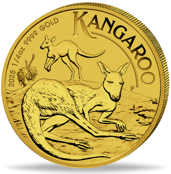 Australien 25 Dollar Känguru 1/4 Unze Gold 2025 - Münze Vorderseite