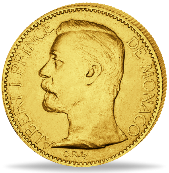 100 Francs 1891-1904, Fürst Albert I. - Gold Münze Vorderseite