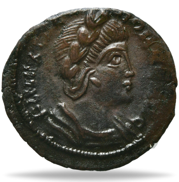 Römisches Reich, Follis 335, Theodora, Münze Vorderseite