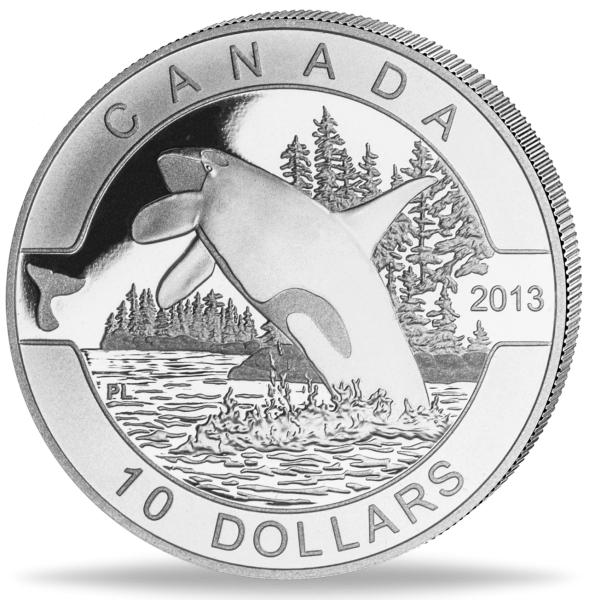 10 $ Orca O Canada - Münze Vorderseite