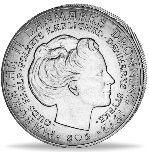 10 Kronen Königin Margrethe II. - Silber - Münze Vorderseite