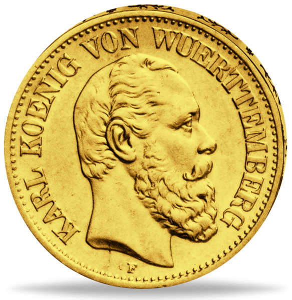 10 Mark 1888, König Karl Jäger 292 - Vorderseite Münze