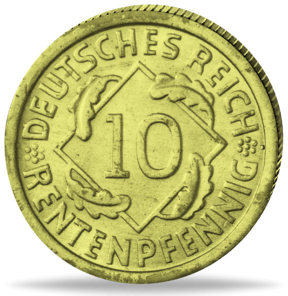 Weimarer Republik, 10 Rentenpfennig 1923 - Münze Vorderseite