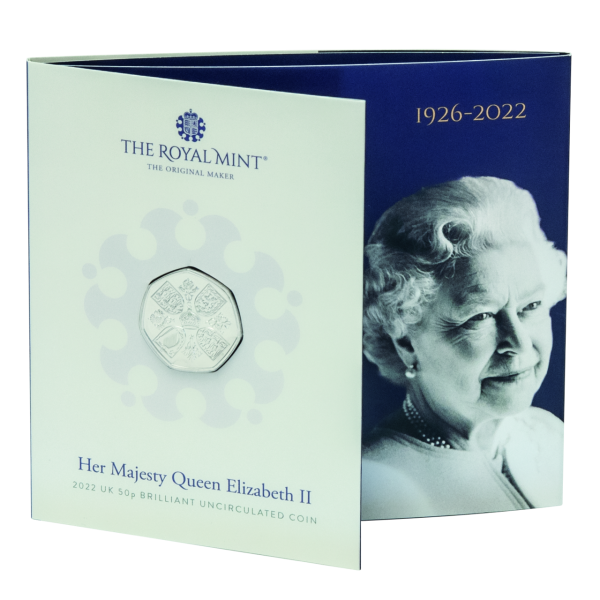 50 Pence Elizabeth II Memorial - Sammelmappe