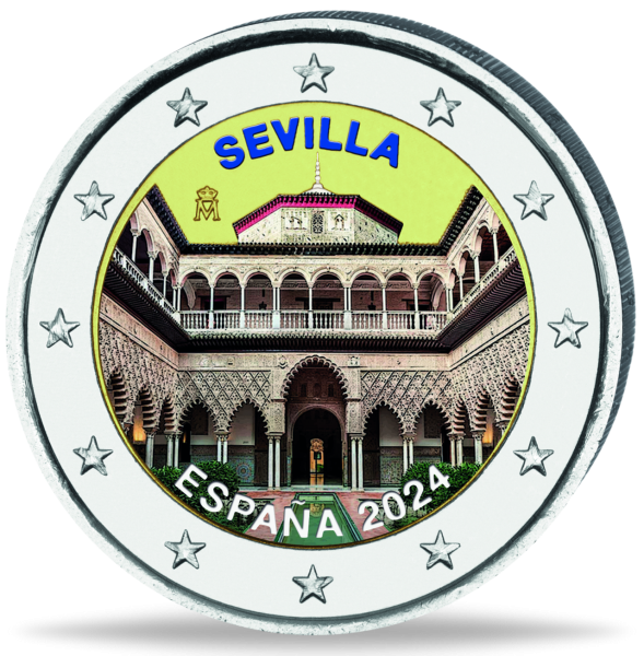 Spanien, 2 Euro Sevilla - UNESO-Serie, 2024 - Münze Vorderseite