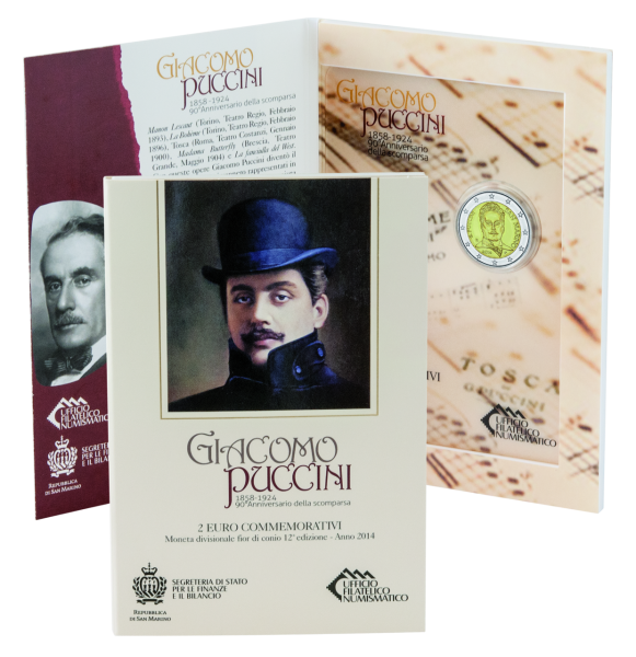 2 Euro Giacomo Puccini - Verpackung