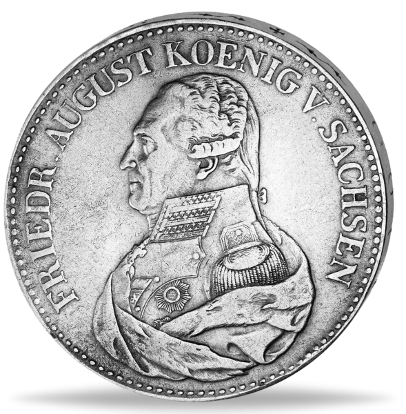 Konventionstaler Friedrich August - Münze Vorderseite