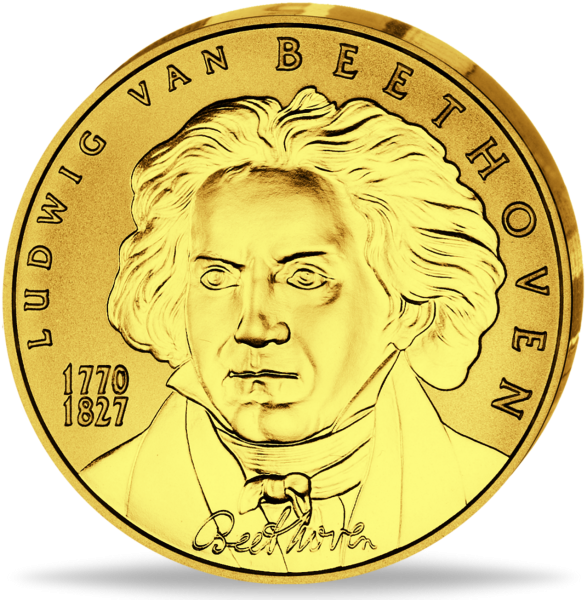 50 Euro Beethoven - 2005 Gold - Münze Vorderseite