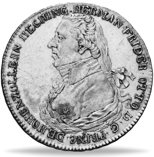 Taler Hohenzollern Hermann Friedrich Otto - Münze Vorderseite