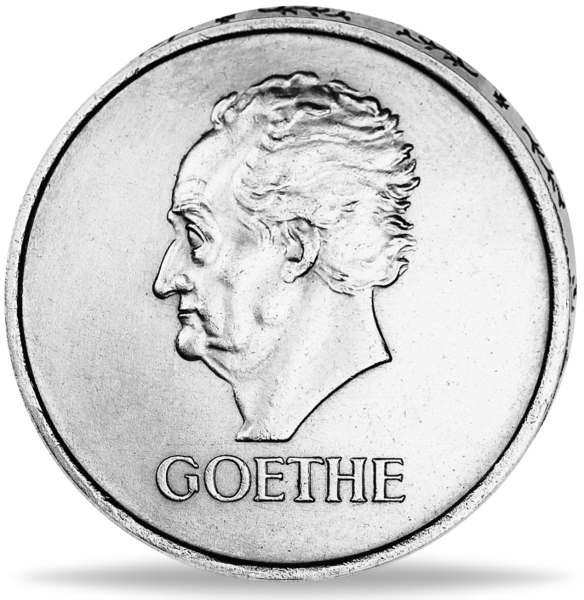 Weimarer Republik, 5 Reichsmark 1932 F, Goethe Vorderseite