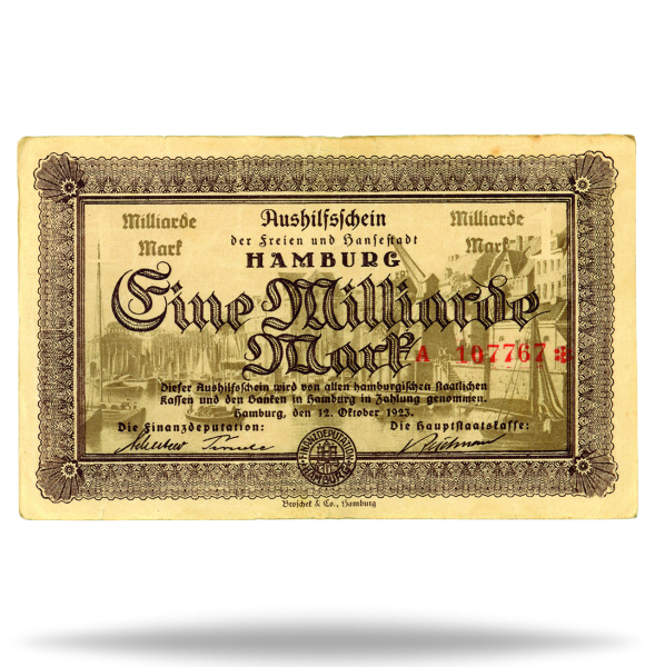 1 Milliarde Mark Reichsbanknote 1923 - Banknote Vorderseite