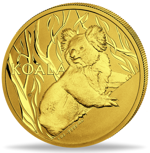 Australien 100 Dollar Koala 1 Unze Gold 2024 - Münze Vorderseite