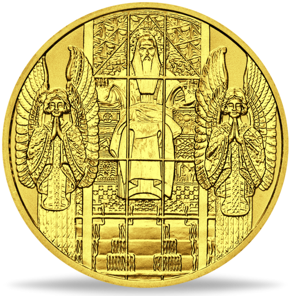 Österreich, 100 Euro Kirche am Steinhof, 2005, Gold, PP - Münze Vorderseite