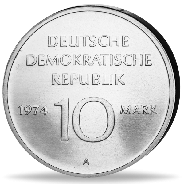 10 Mark 25 Jahre DDR - Vorderseite Münze