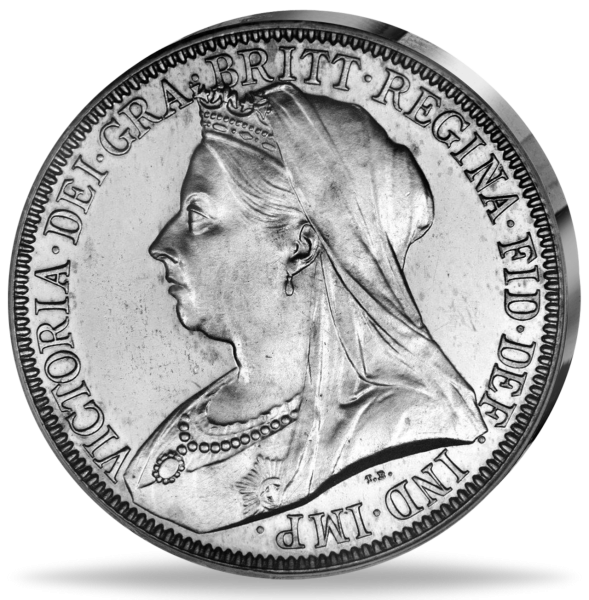 1 Florin 1893-1900, Kaiserin und Königin Victoria - Silber Münze Vorderseite