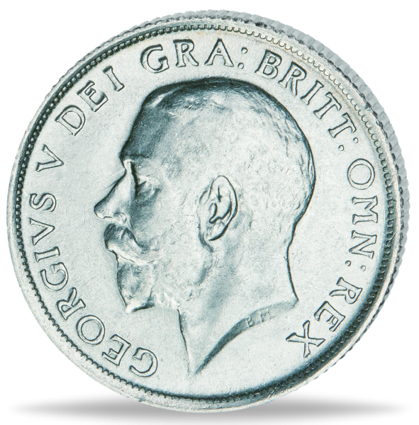 1 Shilling Georg V - Vorderseite Münze