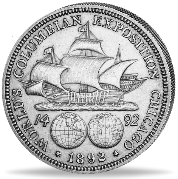 2 Dollar Columbian Exposition- Vorderseite Münze