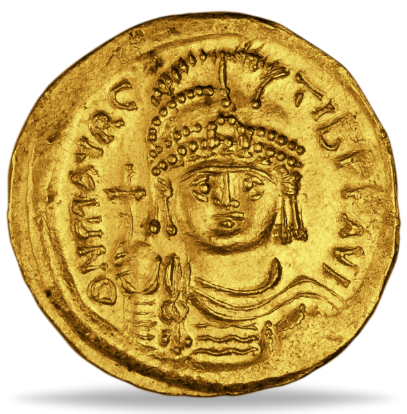 Solidus Kaiser Mauritius Tiberius - Münze Vorderseite