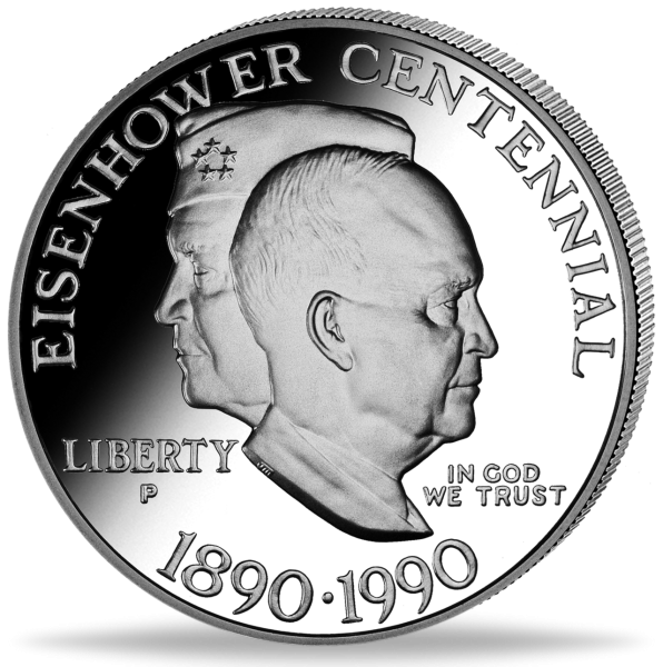 1 US Dollar Dwight D. Eisenhower Silber - Münze Vorderseite