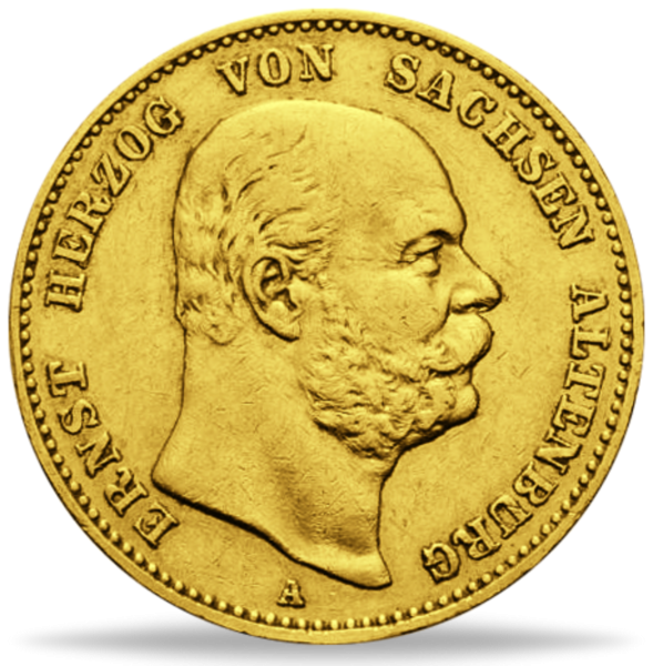 20 Mark  Ernst I. - Gold - Münze Vorderseite