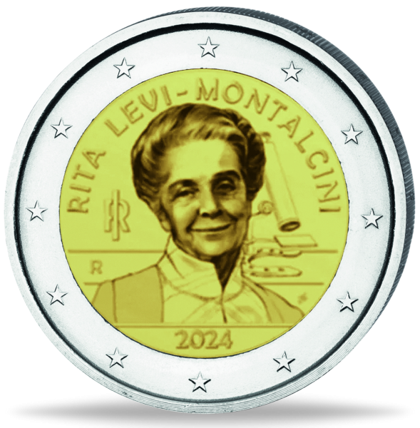 Italien, 2 Euro Rita Levi-Montalcini, 2024, bfr. - Münze Vorderseite