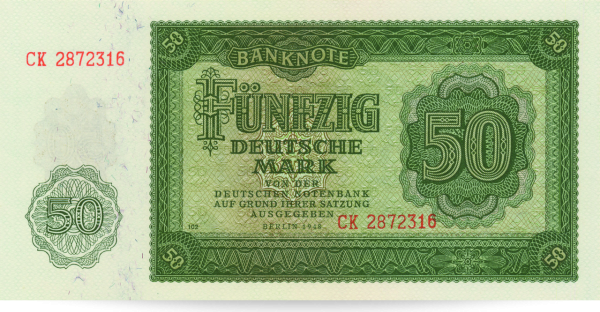 Banknote DDR 50 Mark 1948